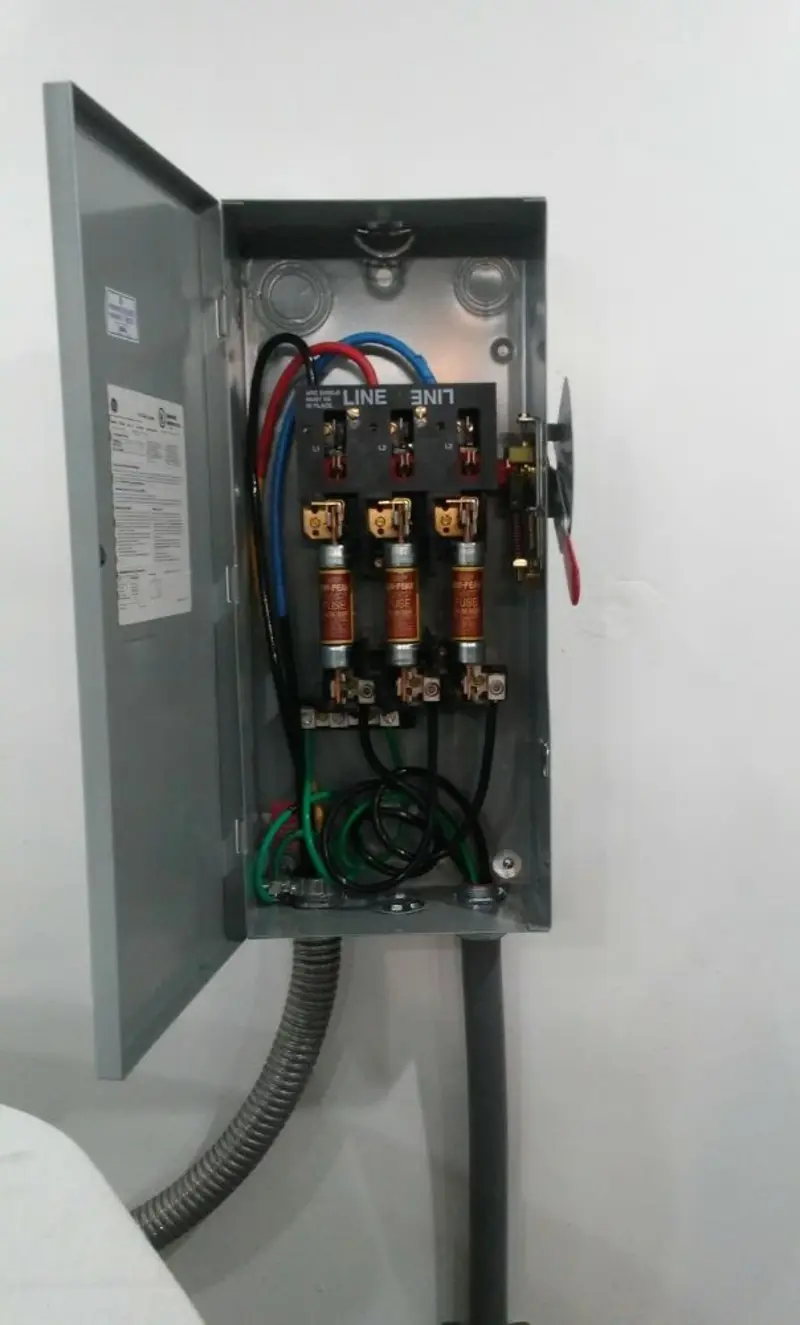 Three-phase disconnect switch installed for Electrical Wiring & Rewiring in Billings